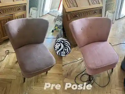 Dubinsko pranje fotelja u vise boja pre i posle pranja u Beogradu