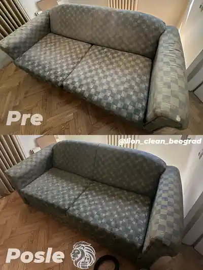 Dubinsko pranje taburea pre i posle uklanjanja fleka u Beogradu