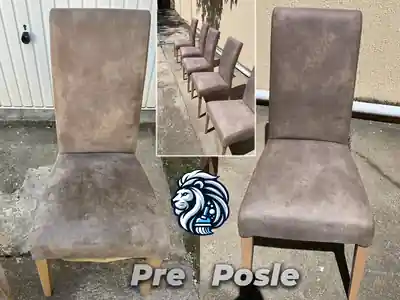 Dubinsko pranje trpezarijskih stolica pre i posle pranja u Beogradu