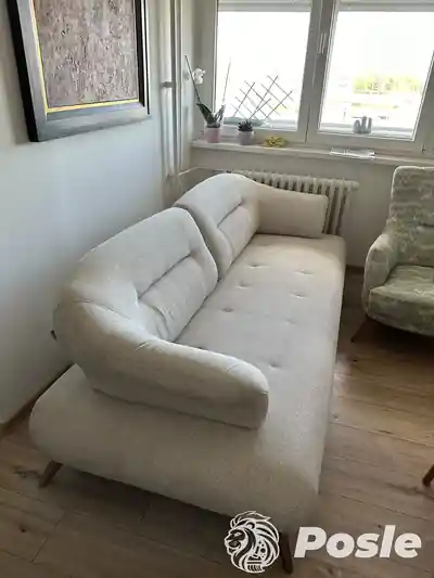 Dubinsko pranje bele ugaone garniture posle pranja u Beogradu