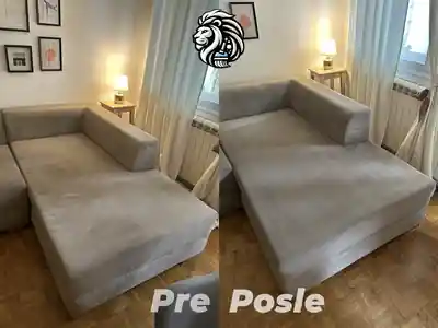 Dubinsko pranje svetlog lezaja pre i posle pranja u Beogradu