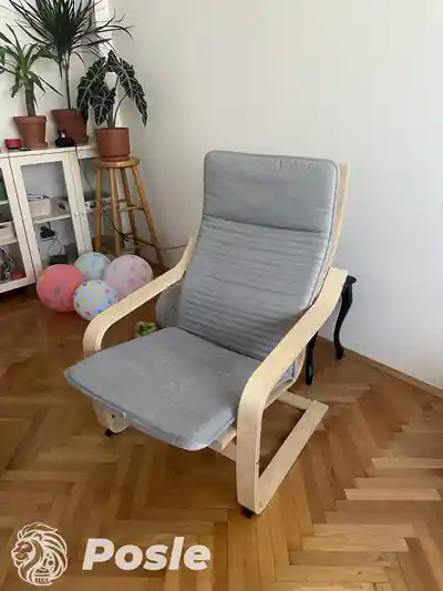 Dubinsko pranje sive fotelje posle pranja u Beogradu