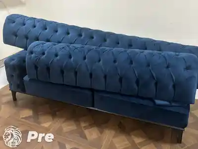 Dubinsko pranje plavog troseda pre i posle pranja u Beogradu