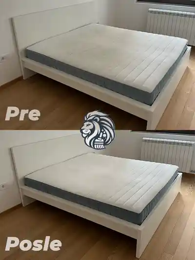 Dubinsko pranje duseka pre i posle pranja u Beogradu