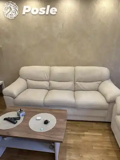 Dubinsko pranje bele fotelje posle dubinskog pranja u Beogradu