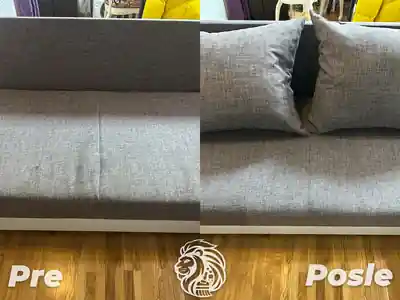 Dubinsko pranje sedalnog dela garniture pre i posle pranja u Beogradu