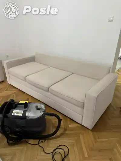Dubinsko pranje svetle garniture posle pranja u Beogradu