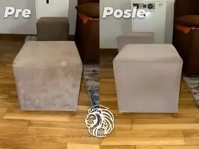 Dubinsko pranje taburea pre i posle pranja u Beogradu