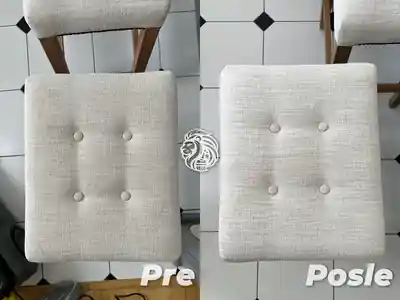 Dubinsko pranje belih stolica pre i posle pranja sedista u Beogradu