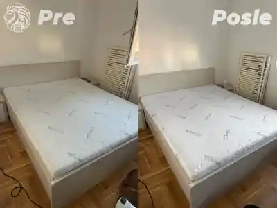 Dubinsko pranje duseka pre i posle dubinskog pranja u Beogradu