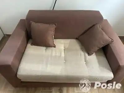 Dubinsko pranje braon ugaone garniture posle ciscenja u Beogradu