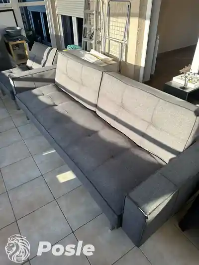 Dubinsko pranje sive ugaone garniture posle tretmana u Beogradu