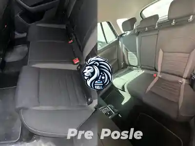 Dubinsko pranje zadnje klupe pre i posle pranja automobila u Beogradu