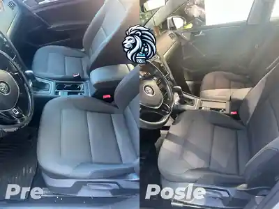 Dubinsko pranje sedista i centralne konzole pre i posle pranja automobila u Beogradu