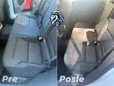 Dubinsko pranje zadnje klupe pre i posle pranja automobila u Beogradu