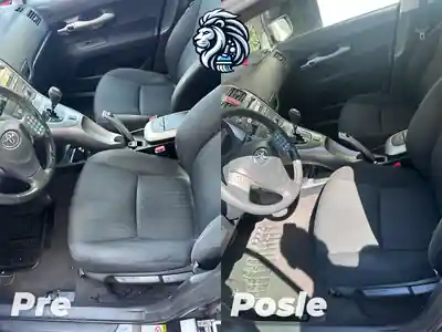 Dubinsko pranje prednjeg sedista pre i posle pranja automobila u Beogradu