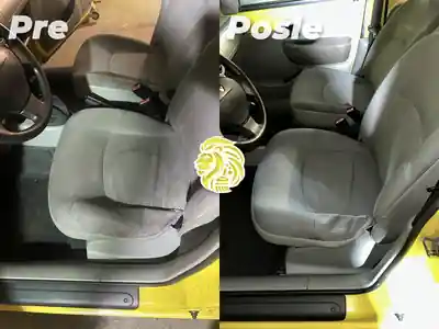 Dubinsko pranje prednjeg sedista pre i posle pranja automobila u Beogradu