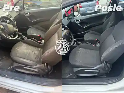 Dubinsko pranje prednjih sedista pre i posle pranja automobila u Beogradu