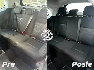 Dubinsko pranje zadnje klupe pre i posle tretmana automobila u Beogradu
