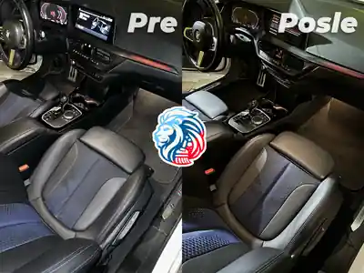 Dubinsko pranje prednjih sedista pre i posle pranja automobila u Beogradu
