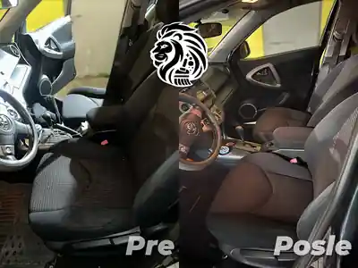 Dubinsko pranje koznog sedista pre i posle tretmana automobila u Beogradu