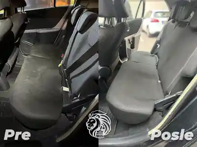 Dubinsko pranje zadnje klupe pre i posle pranja automobila u Beogradu