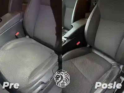 Dubinsko pranje zadnje klupe pre i posle pranja automobila u Beogradu