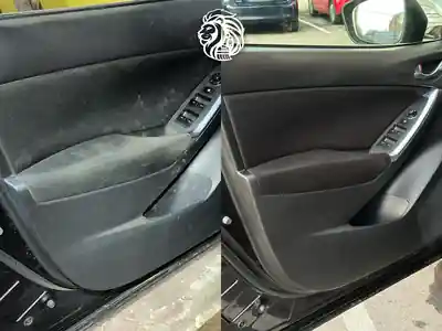 Dubinsko pranje tapacira vrata pre i posle ciscenja automobila u Beogradu