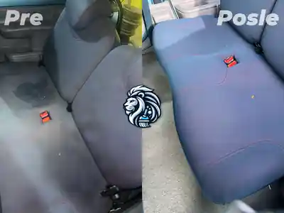 Dubinsko pranje zadnje klupe pre i posle pranja automobila u Beogradu