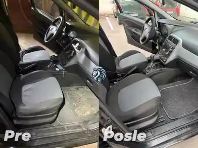 Dubinsko pranje sedista i patosnica pre i posle pranja automobila u Beogradu