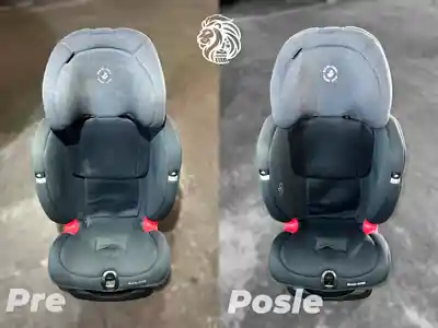 Dubinsko pranje decijeg auto sedista pre i posle tretmana u Beogradu
