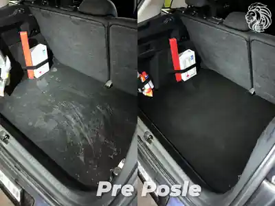 Dubinsko pranje poda iza sedista pre i posle pranja automobila u Beogradu