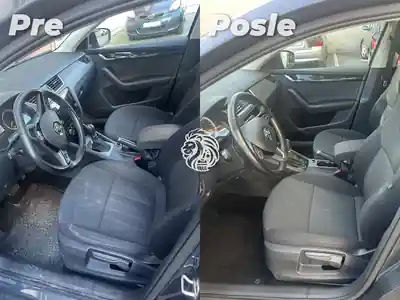 Dubinsko pranje vozacevog sedista pre i posle pranja automobila u Beogradu
