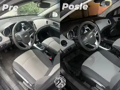 Dubinsko pranje prednjih sedista pre i posle pranja automobila u Beogradu