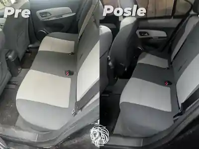 Dubinsko pranje zadnje klupe pre i posle pranja automobila u Beogradu
