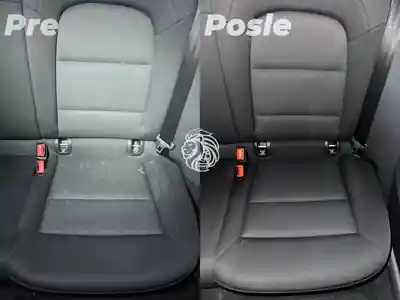 Dubinsko pranje zadnje klupe pre i posle dubinskog pranja automobila u Beogradu