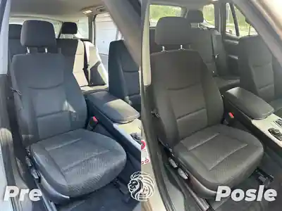 Prednja sedista automobila pre i posle dubinskog pranja u Beogradu