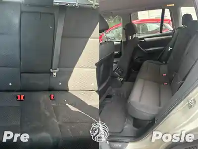 Zadnja klupa automobila pre i posle uklanjanja necistoca dubinskim pranjem u Beogradu